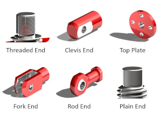 What End Fittings are available for the Lifting Screw of Translating Screw Jacks As Standard?