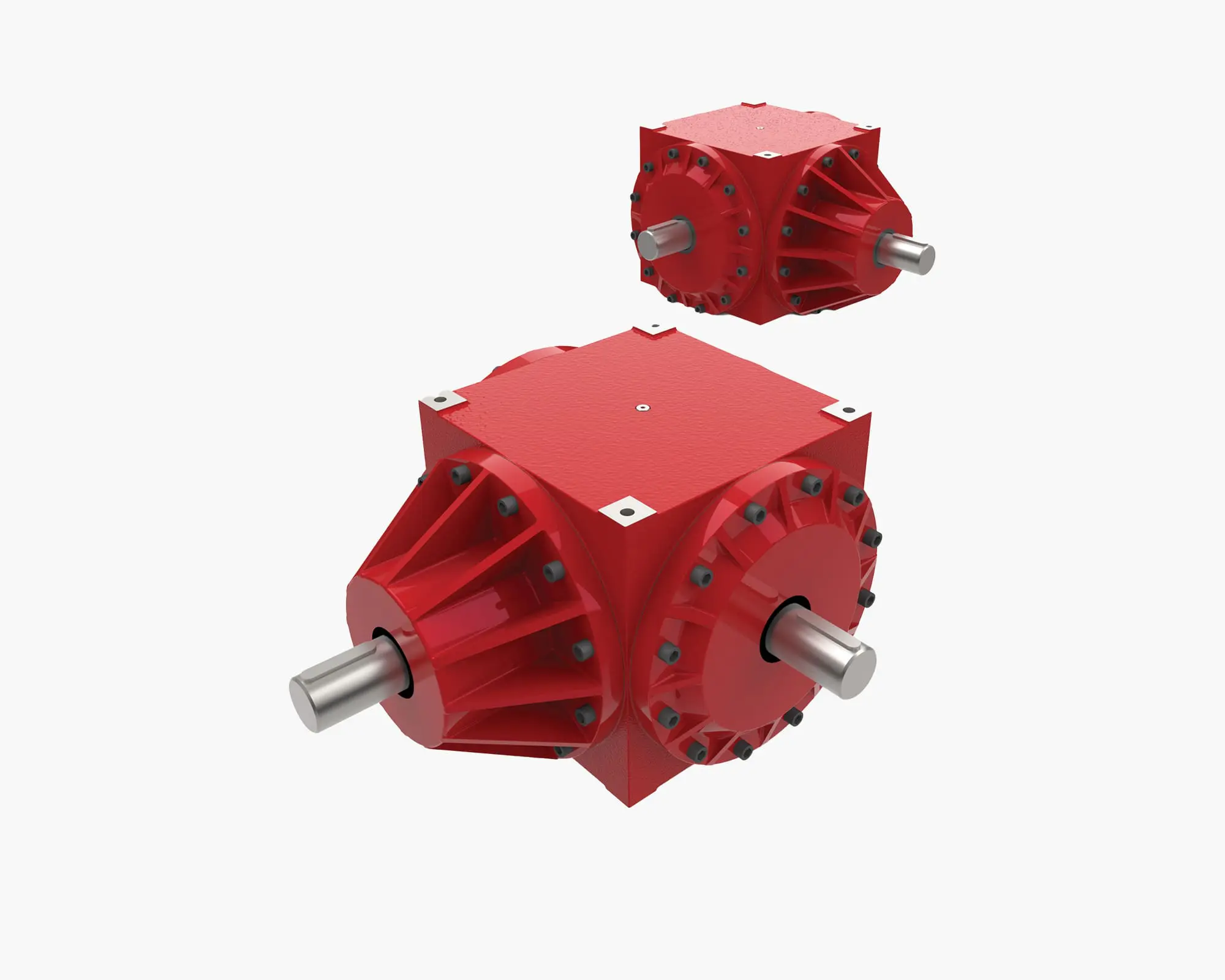 Range-N Bevel Gearbox, 3-Way, Solid Shaft, 42-Series