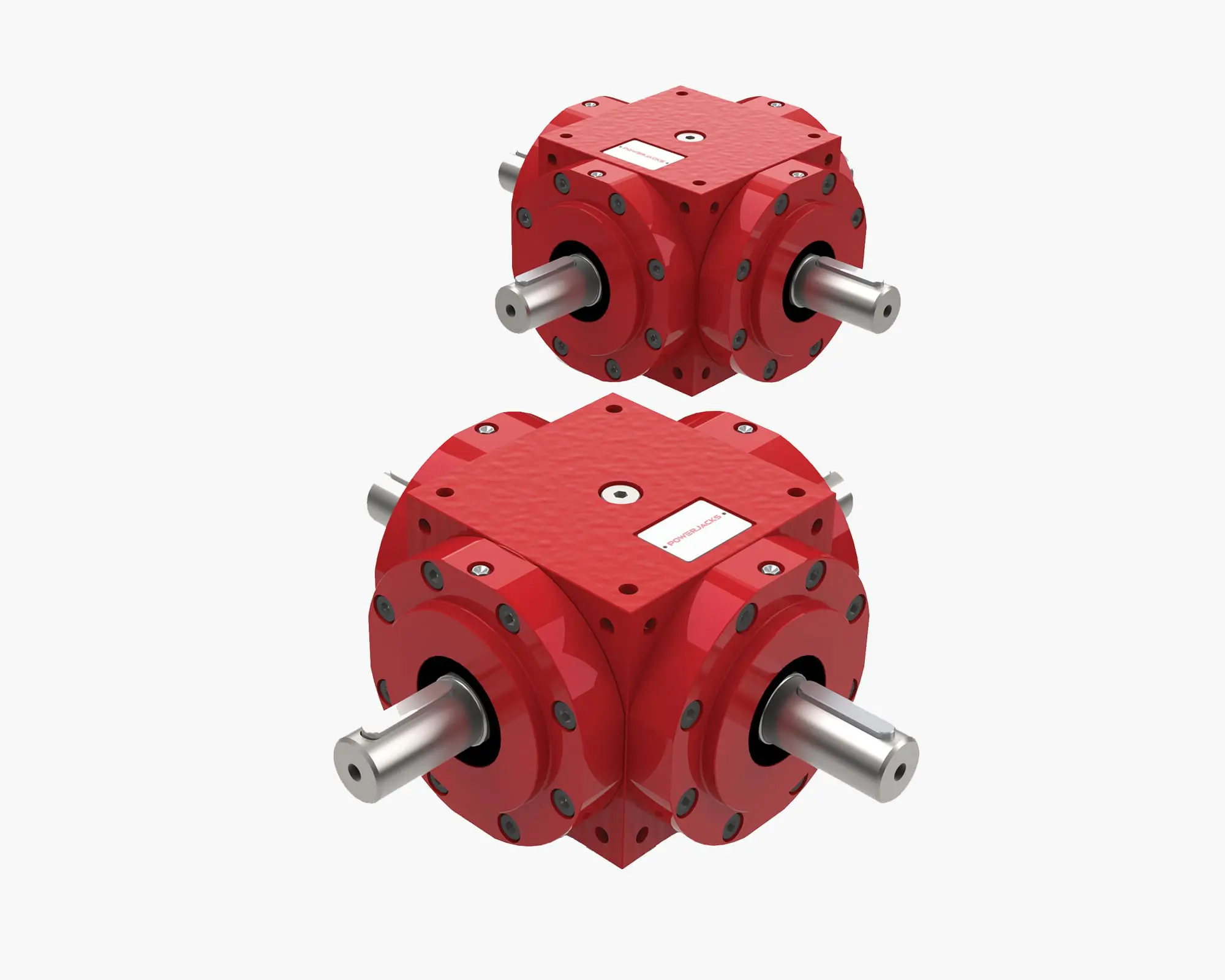 Range-C Bevel Gearbox, 4-Way, Solid Shaft