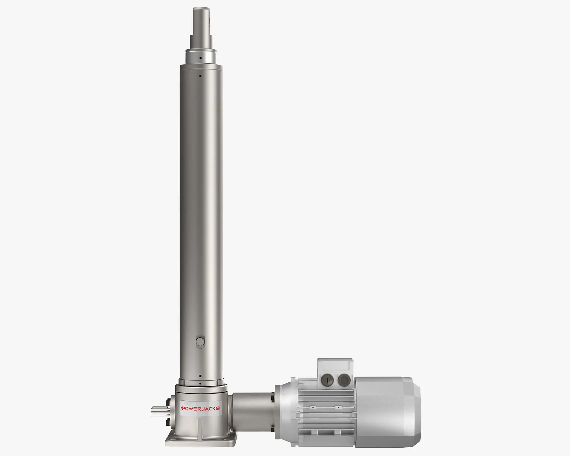 POWERAM Electric Linear Actuator, Stainless Steel, Clevis, Motorised, Front View