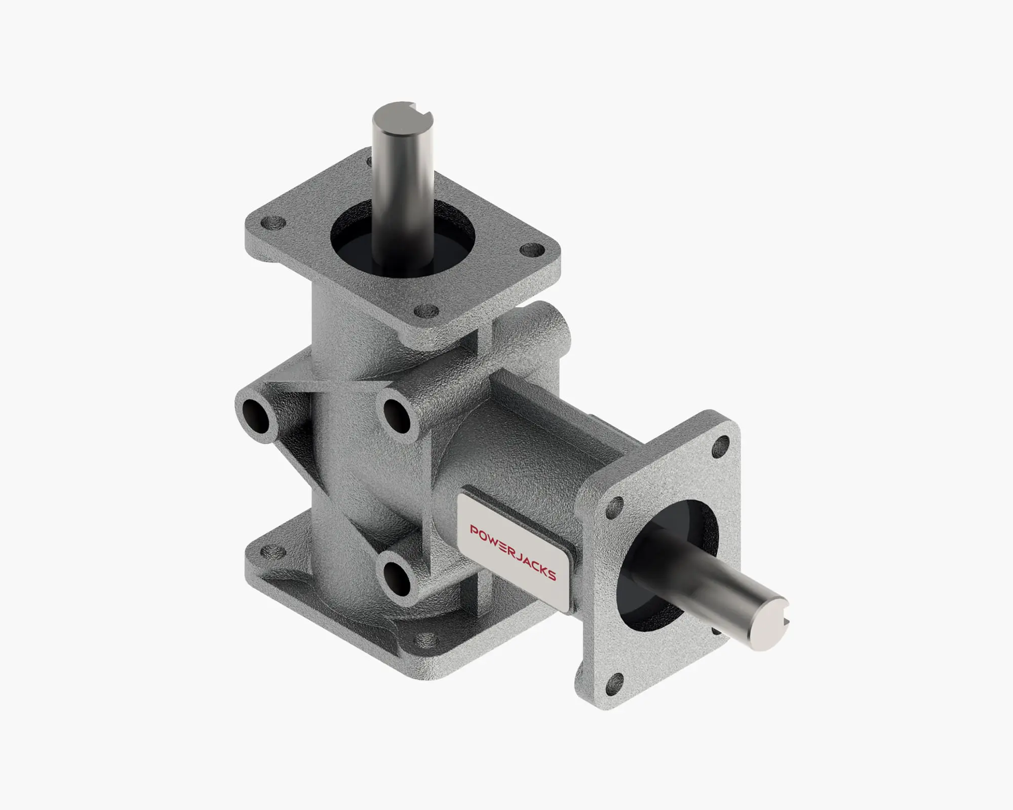 Range-P Bevel Gearbox, 4000 Series, 2-Way, Solid Shaft