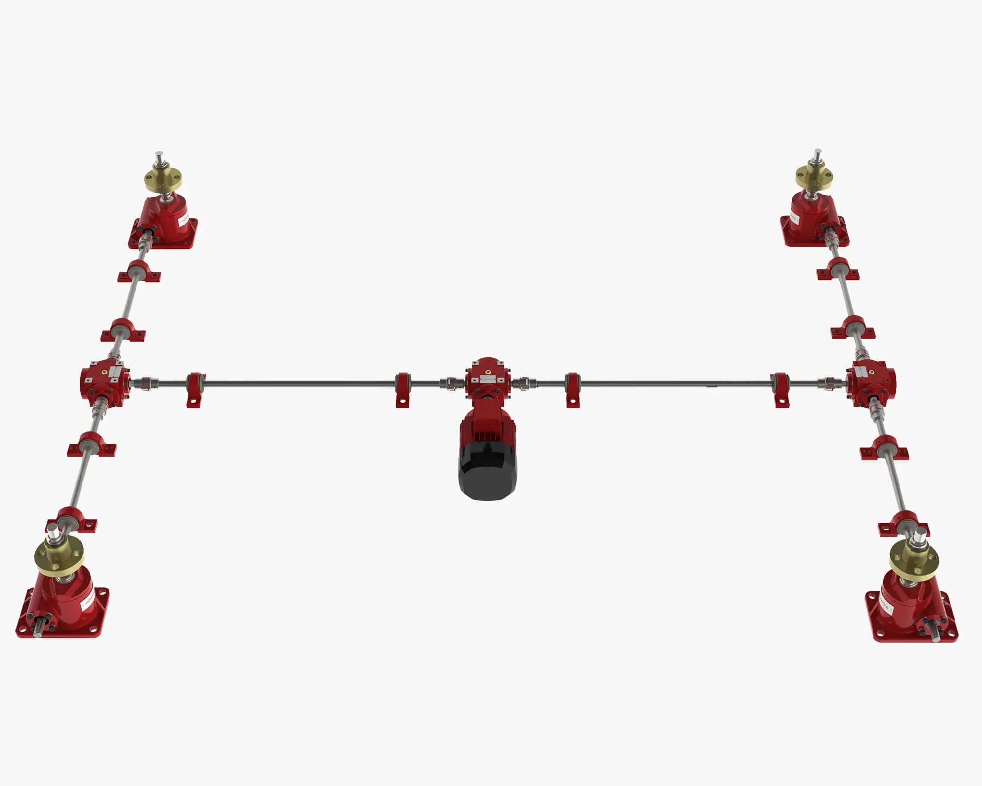 Screw Jack System, H-Configuration, E-Series Screw Jacks, ISO