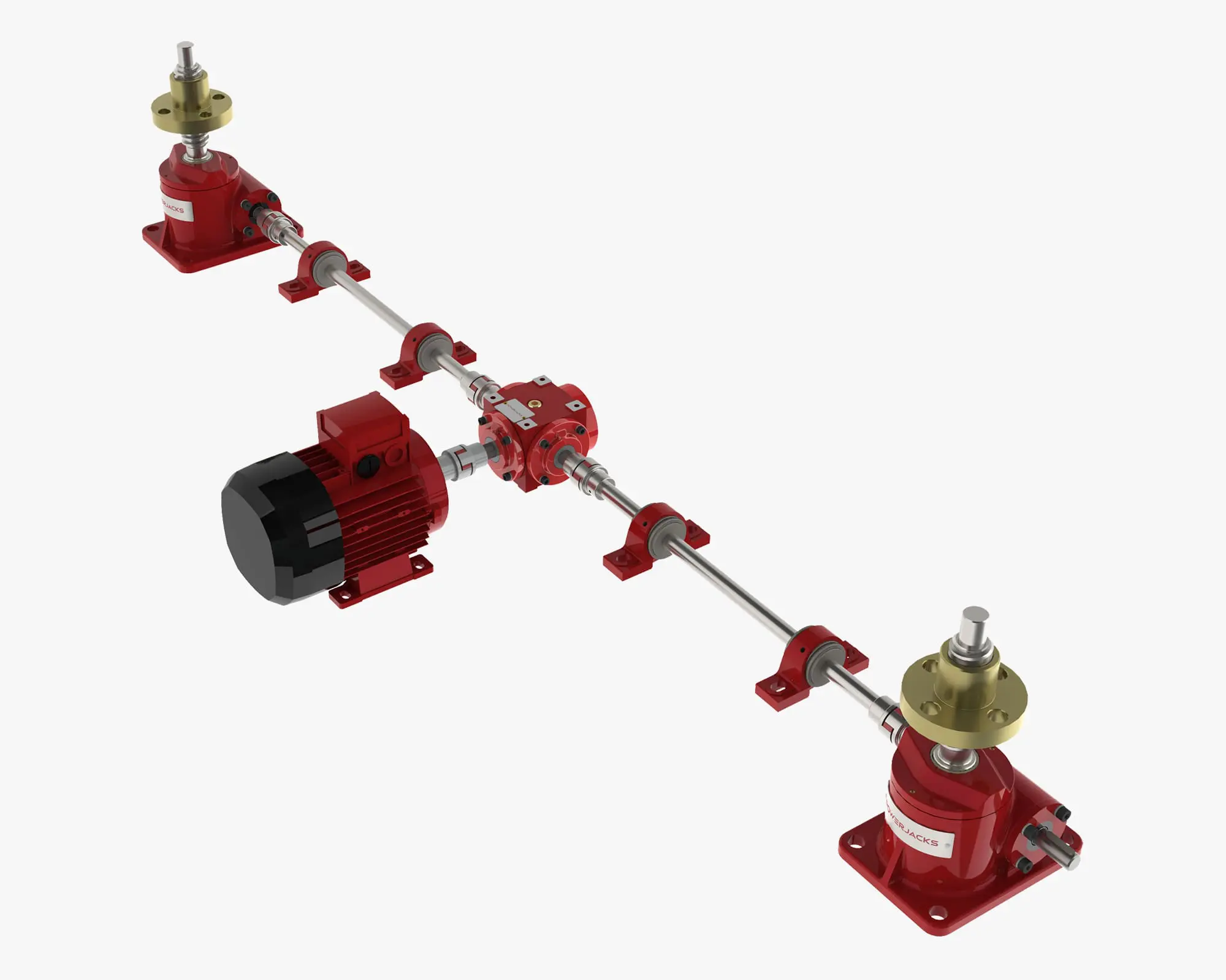 Screw Jack System, T-Configuration, E-Series Screw Jacks, ISO