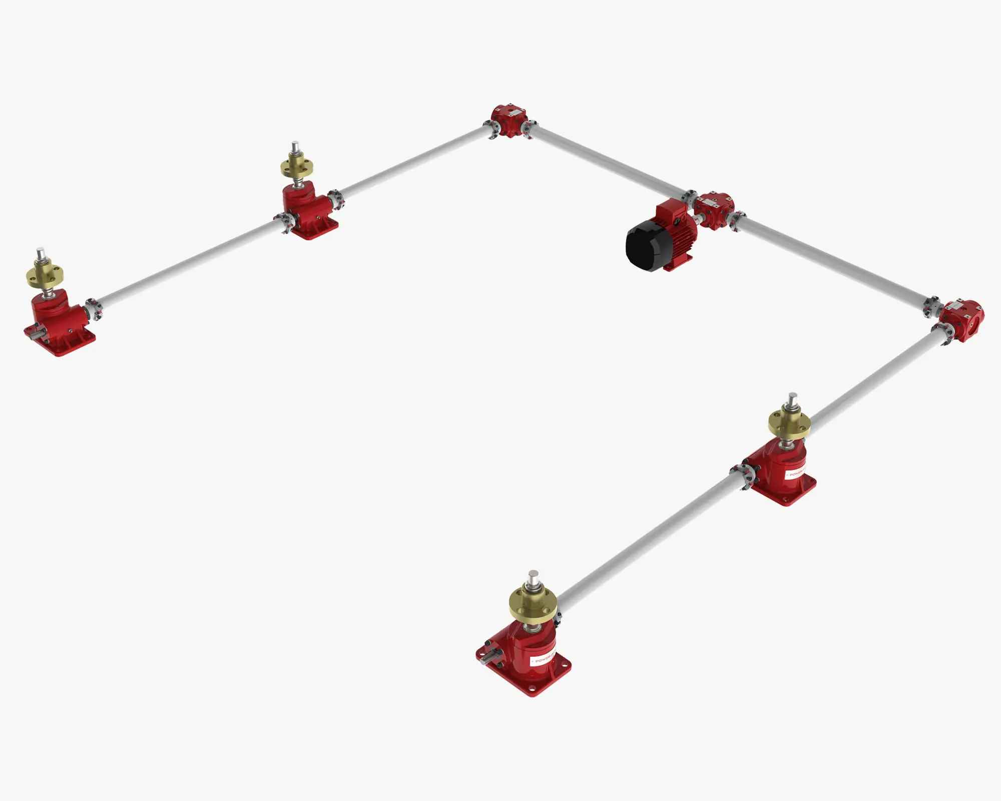 Screw Jack System, U-Configuration, E-Series Screw Jacks, ISO