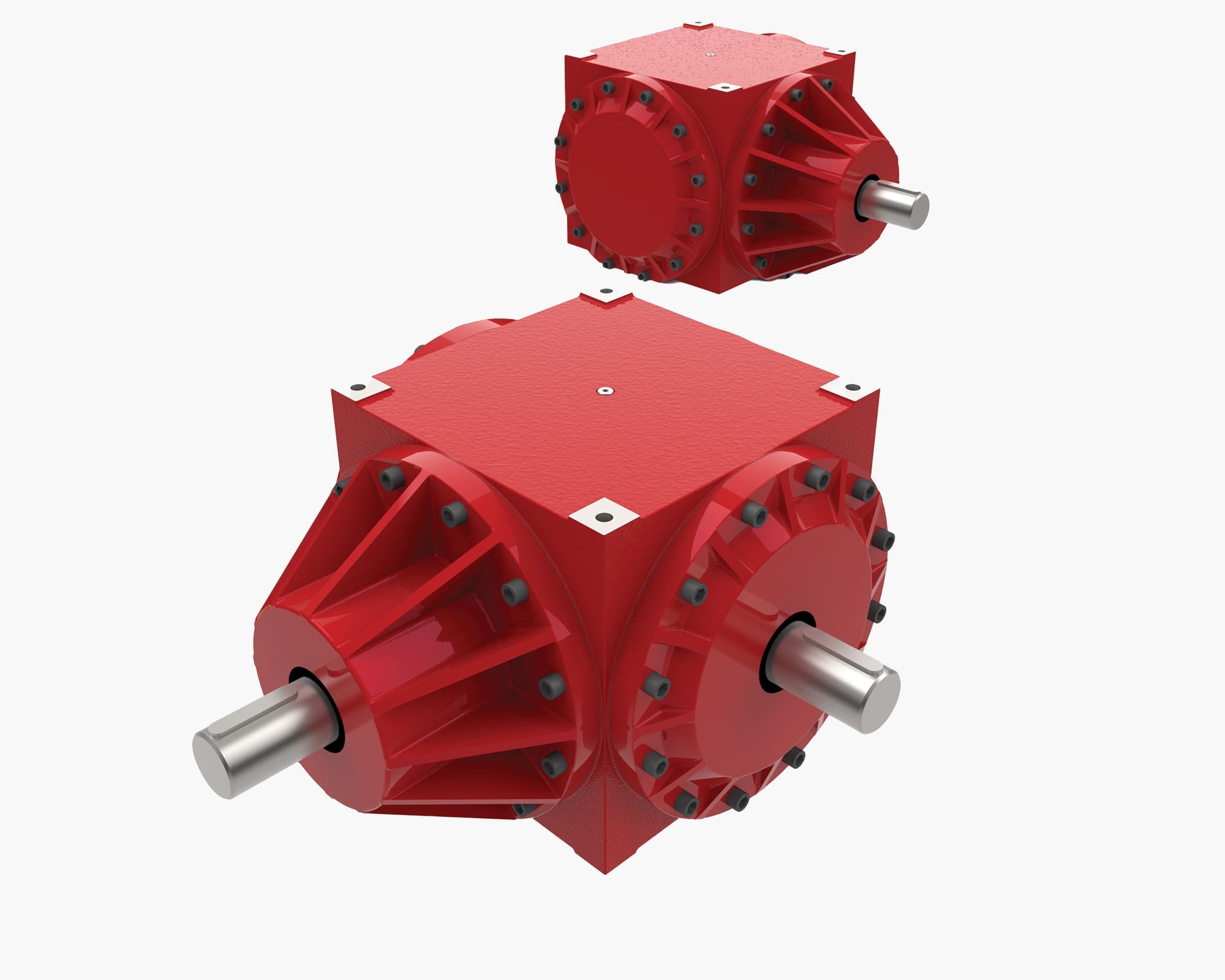 Range-N Bevel Gearbox, 2-Way, Solid Shaft, 42-Series