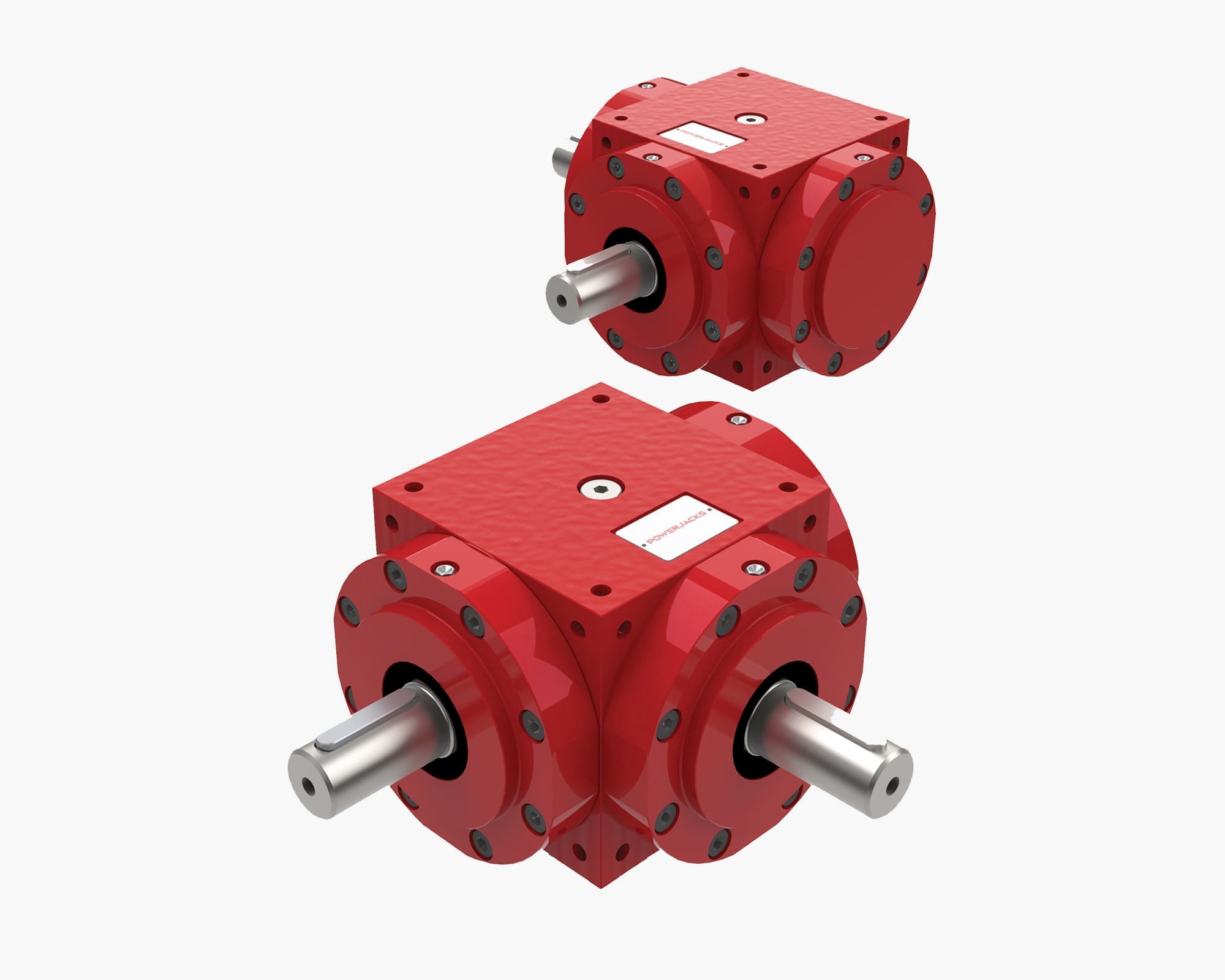 Range-C Bevel Gearbox, 2-Way, Solid Shaft