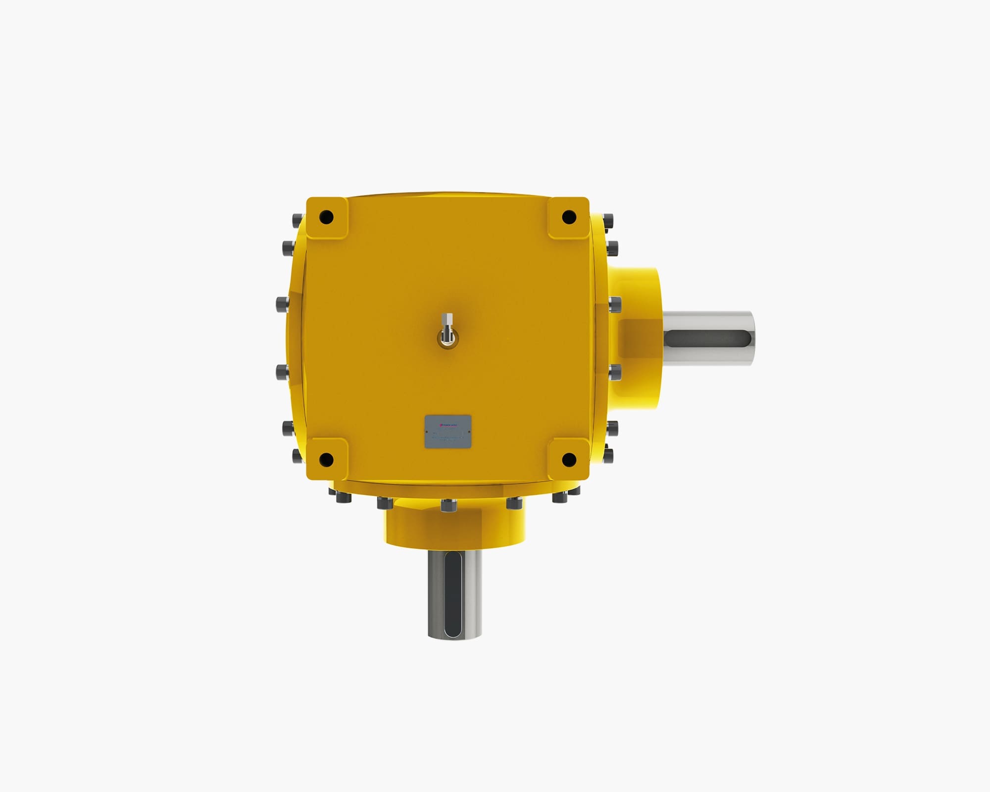 Range-U Subsea Bevel Gearbox, Solid Shaft, 2-Way, Plan View