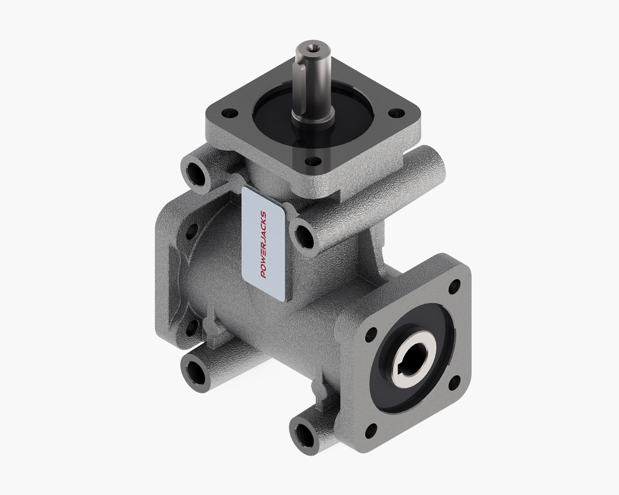 Range-P Bevel Gearbox, 2000 Series, 3-Way, Hollow Shaft