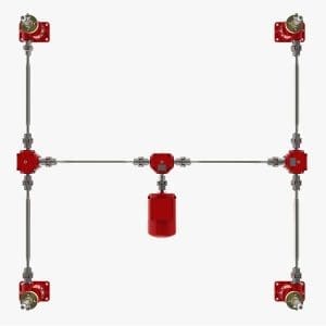 Screw Jack System, H-Configuration, E-Series Screw Jacks, Plan