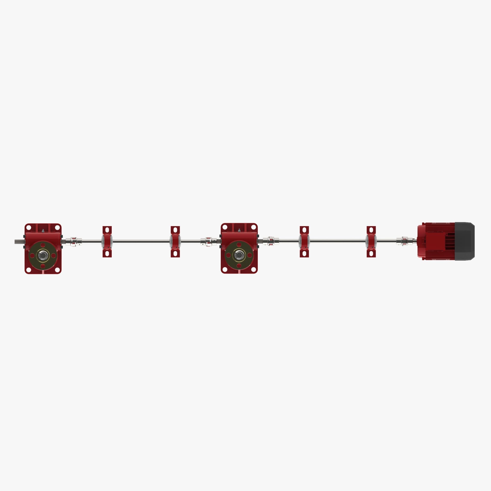 Screw Jack System, I-Configuration, E-Series Screw Jacks, Plan