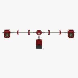 Screw Jack System, T-Configuration, E-Series Screw Jacks, Plan
