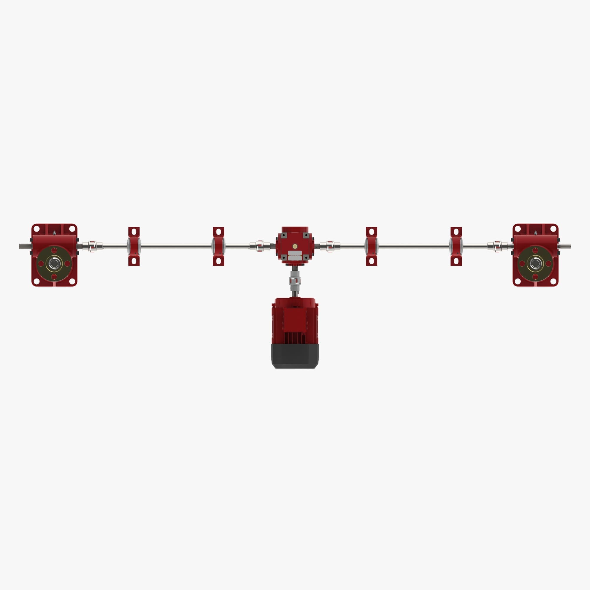 Screw Jack System, T-Configuration, E-Series Screw Jacks, Plan