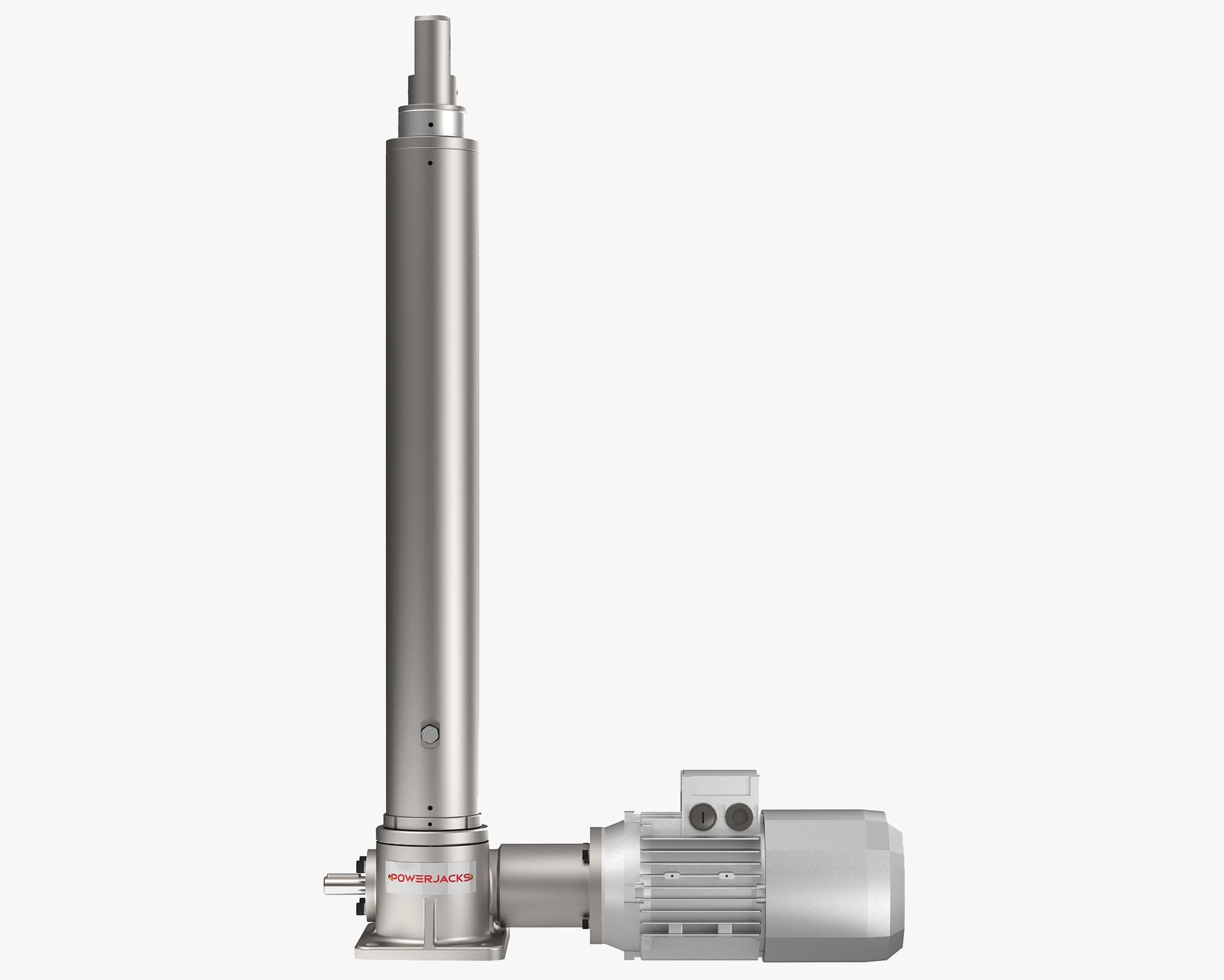POWERAM Electric Linear Actuator, Stainless Steel, Clevis, Motorised, Front View