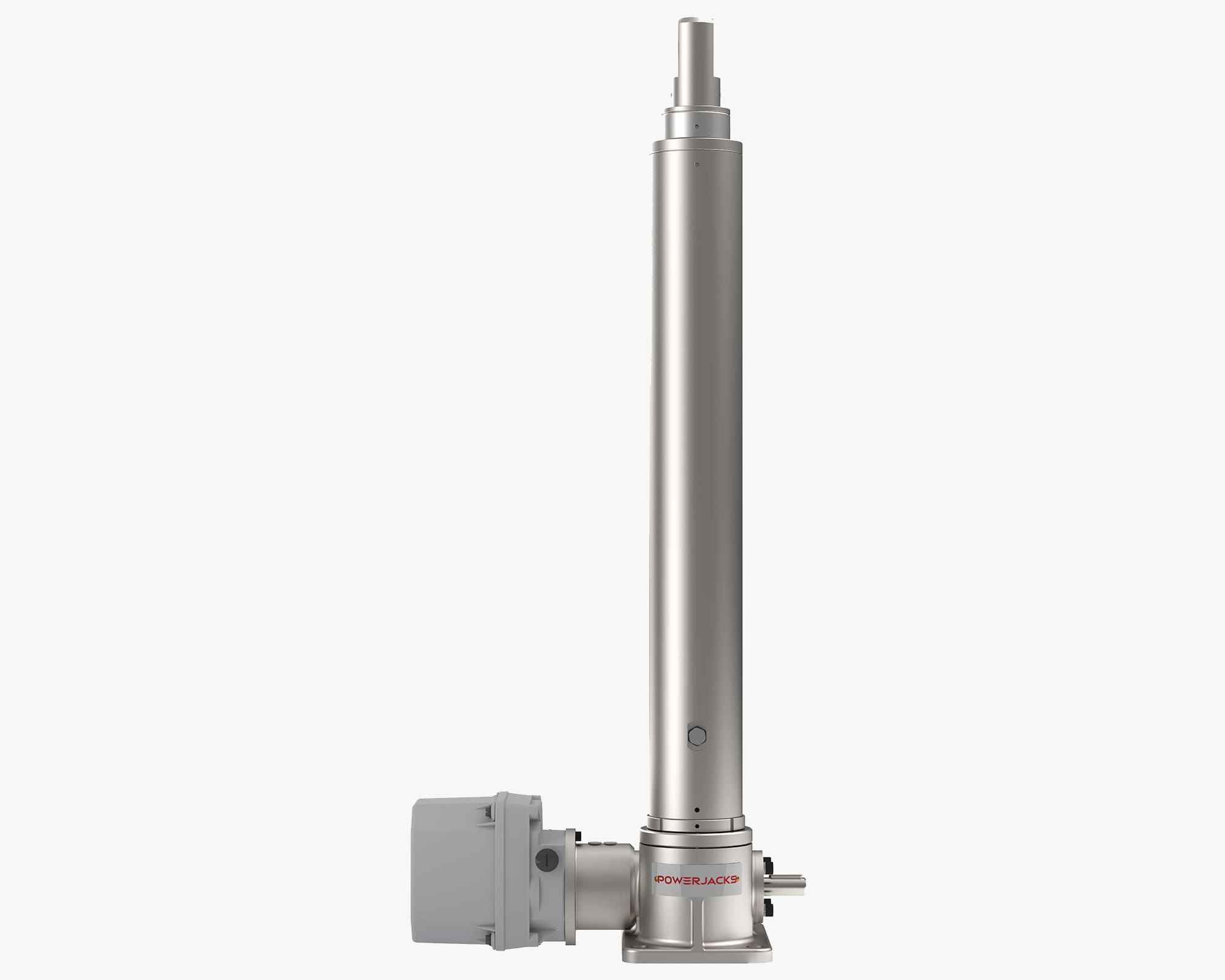 POWERAM Electric Linear Actuator, Stainless Steel, Clevis, Rotary Limit Switch, Front View